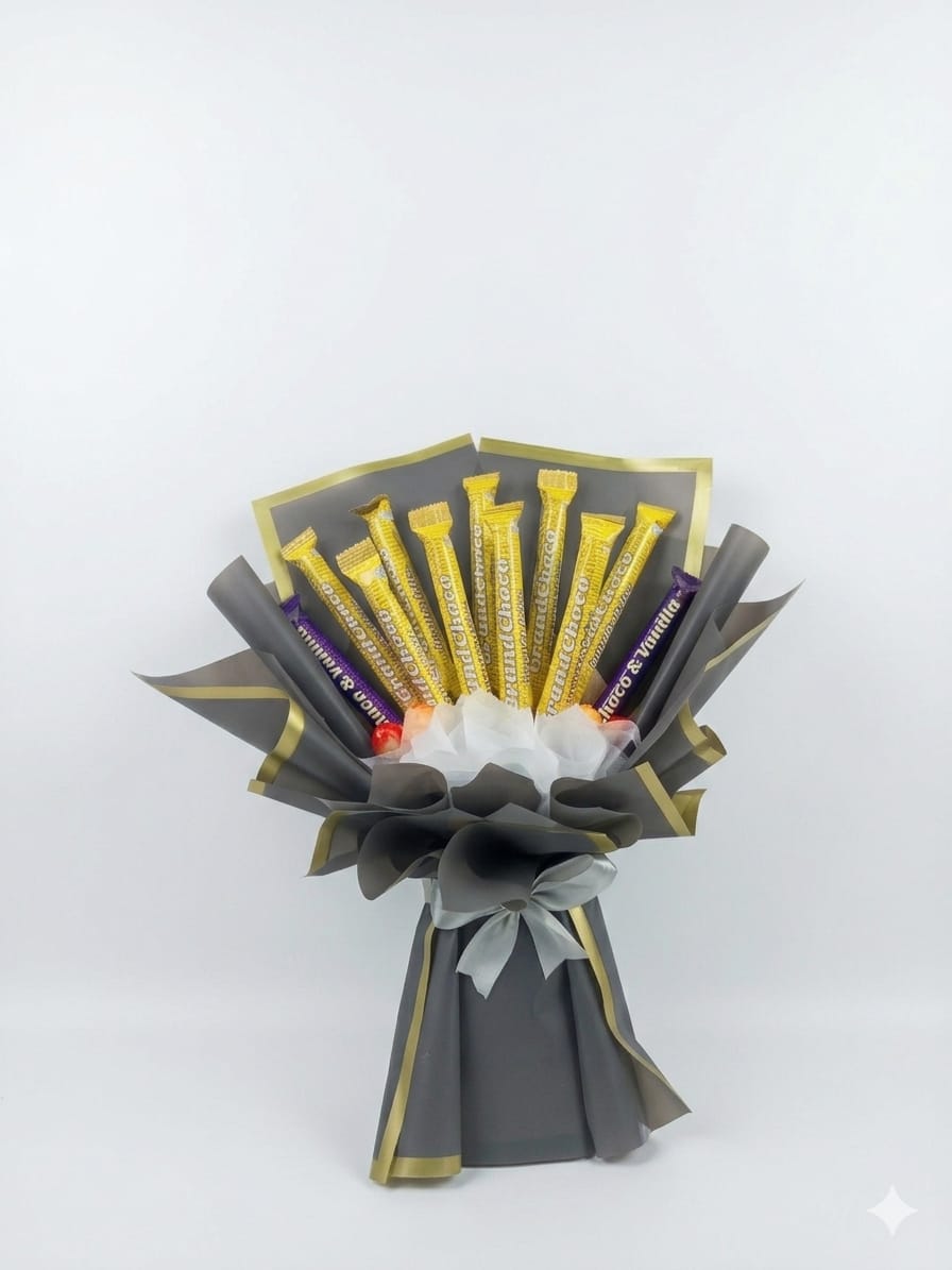 Buket Snack Dark & Gold Edition